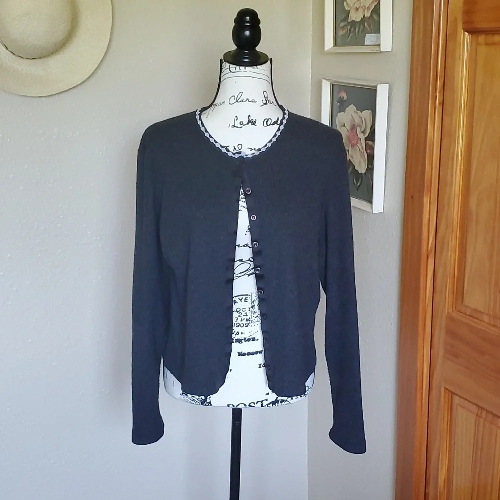 Xhilaration Cardigan Sweater Charcoal Gray SIZE XL - Picture 9 of 9
